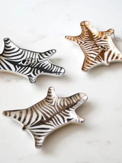 Vassoio decorativo di design in porcellana Zebra
