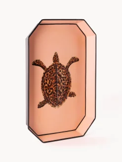 Vassoio decorativo dipinto a mano con motivo tartaruga Fauna