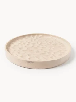 Vassoio decorativo in legno di frassino Camila, Ø 25 cm