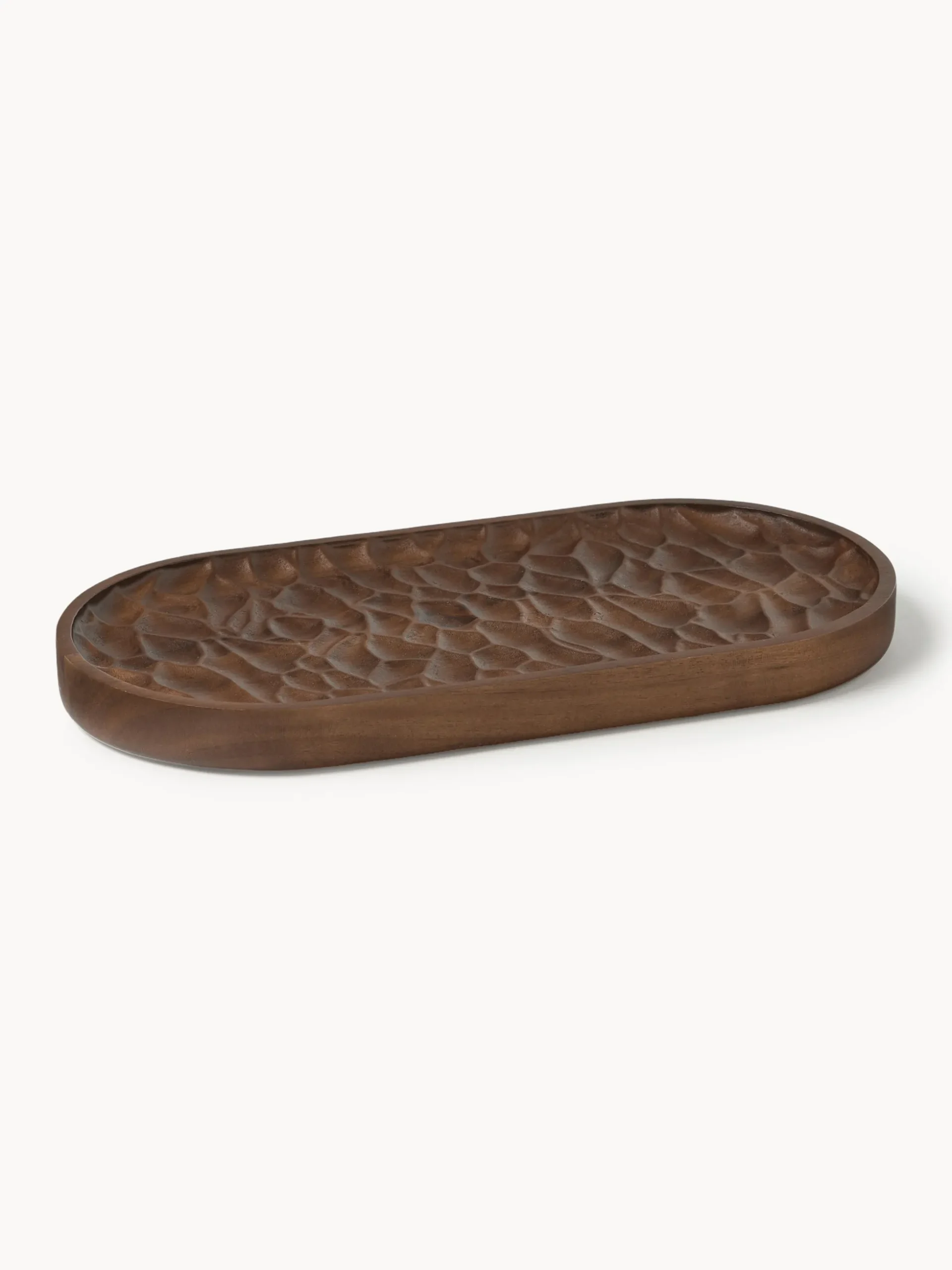 Vassoio decorativo in legno di acacia Camila, larg. 30 cm