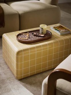 Vassoio decorativo in legno di acacia Camila, larg. 45 cm