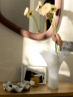 Vassoio decorativo in marmo fatto a mano Gaia, Ø 20 cm