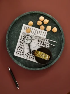 Vassoio decorativo in marmo Venice, Ø 35 cm