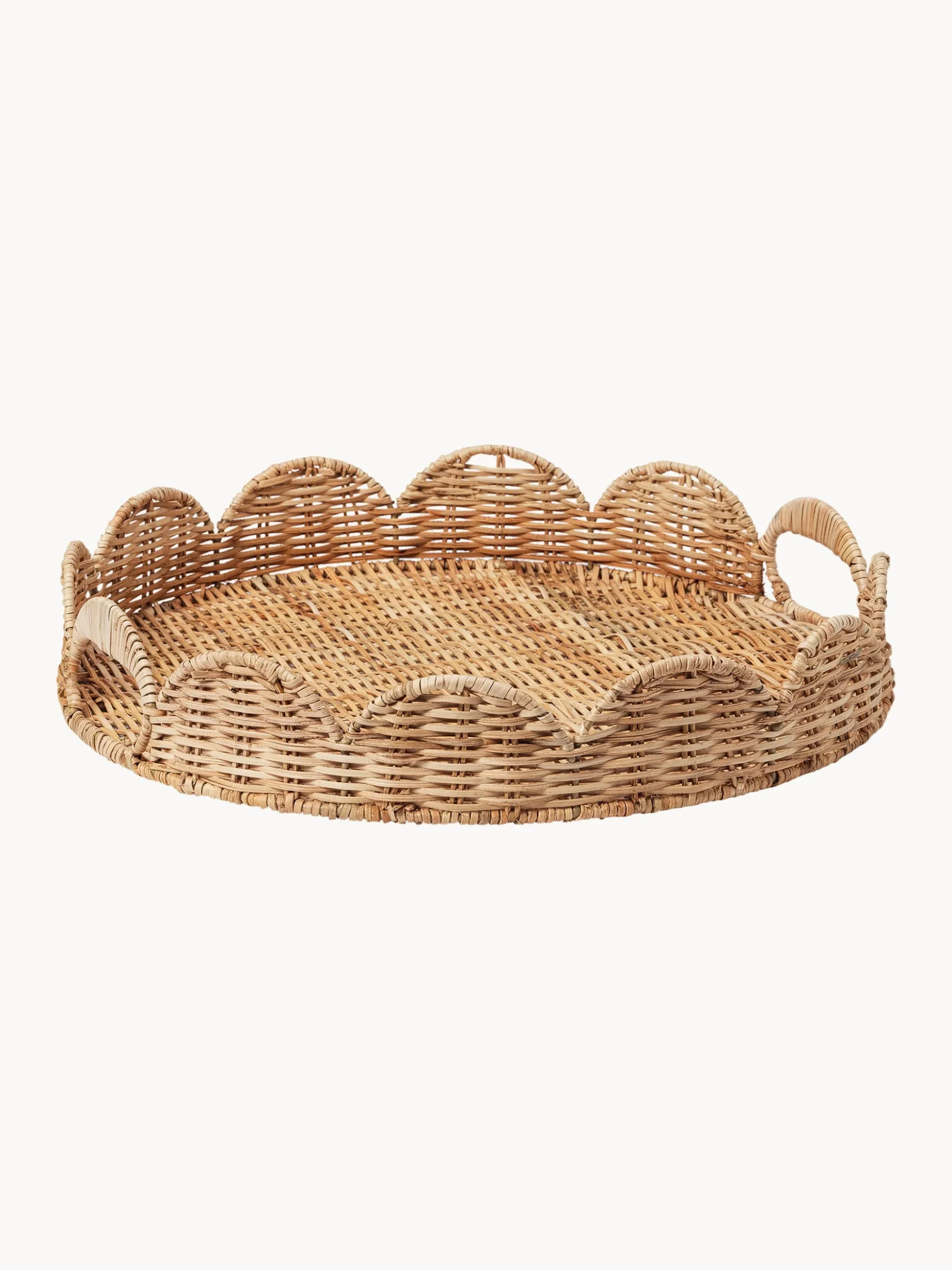 Vassoio decorativo in rattan fatto a mano Round