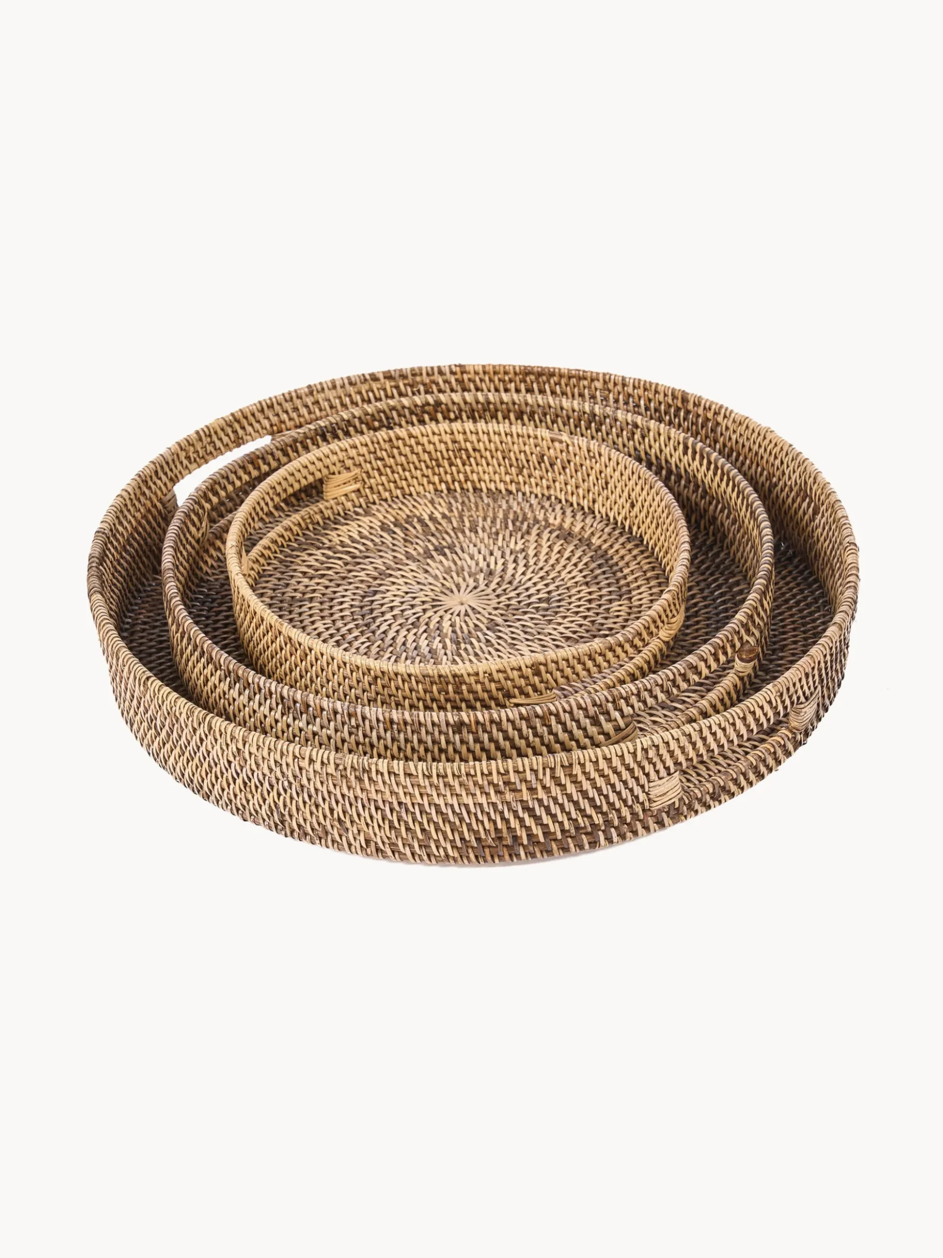 Vassoio decorativo in rattan intrecciato a mano Carry-All