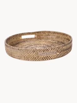 Vassoio decorativo in rattan intrecciato a mano Carry-All