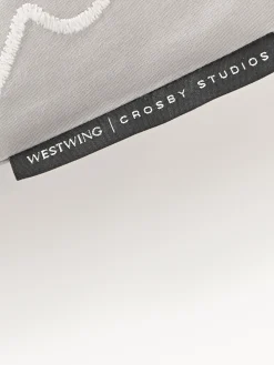 Westwing | Crosby Studios, Copripiumino in cotone con motivo ricamato Jouy
