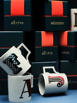Westwing x MEISSEN, Tazza fatta a mano con motivo decorativo Initials