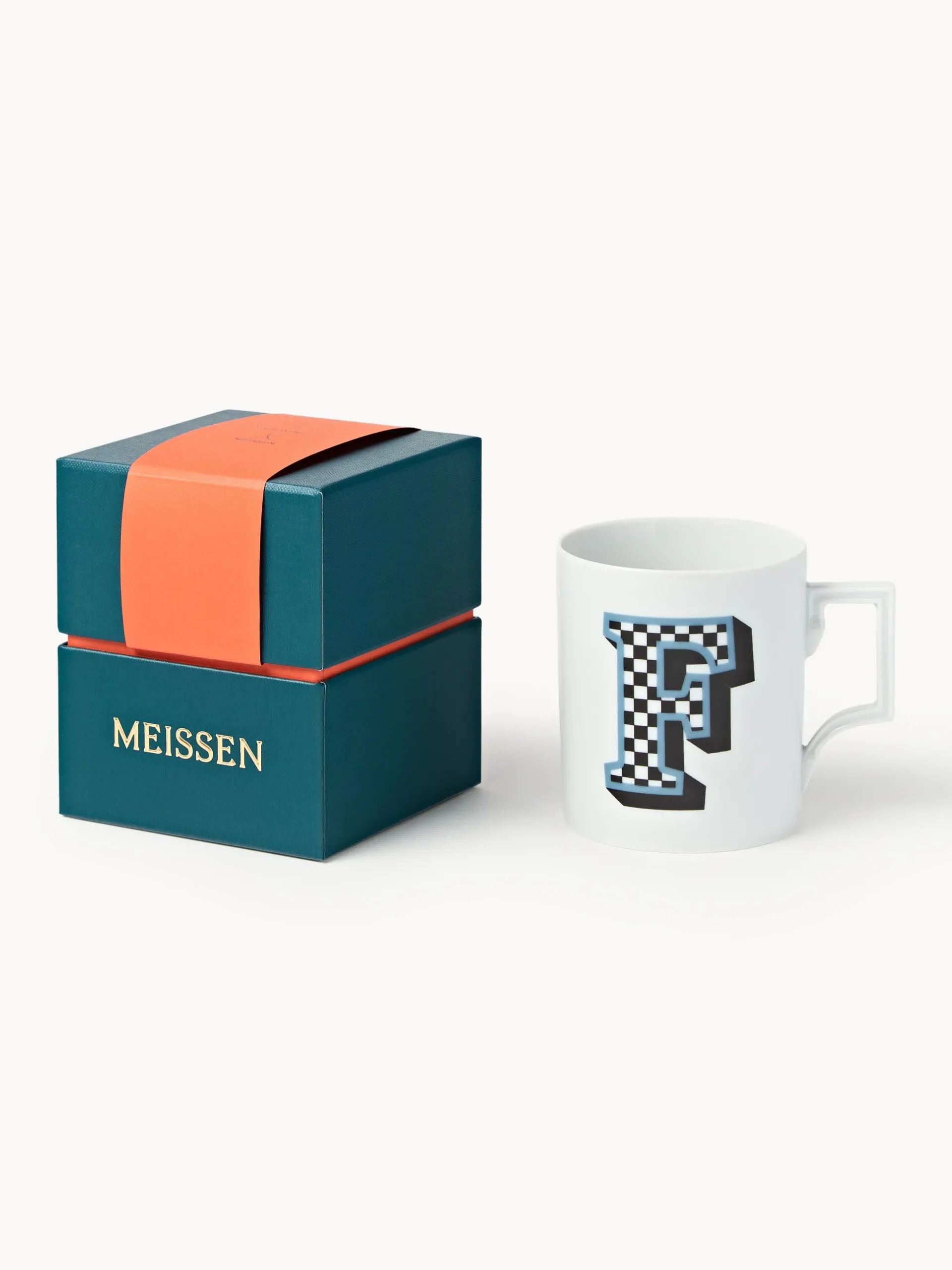 Westwing x MEISSEN, Tazza fatta a mano con motivo decorativo Initials