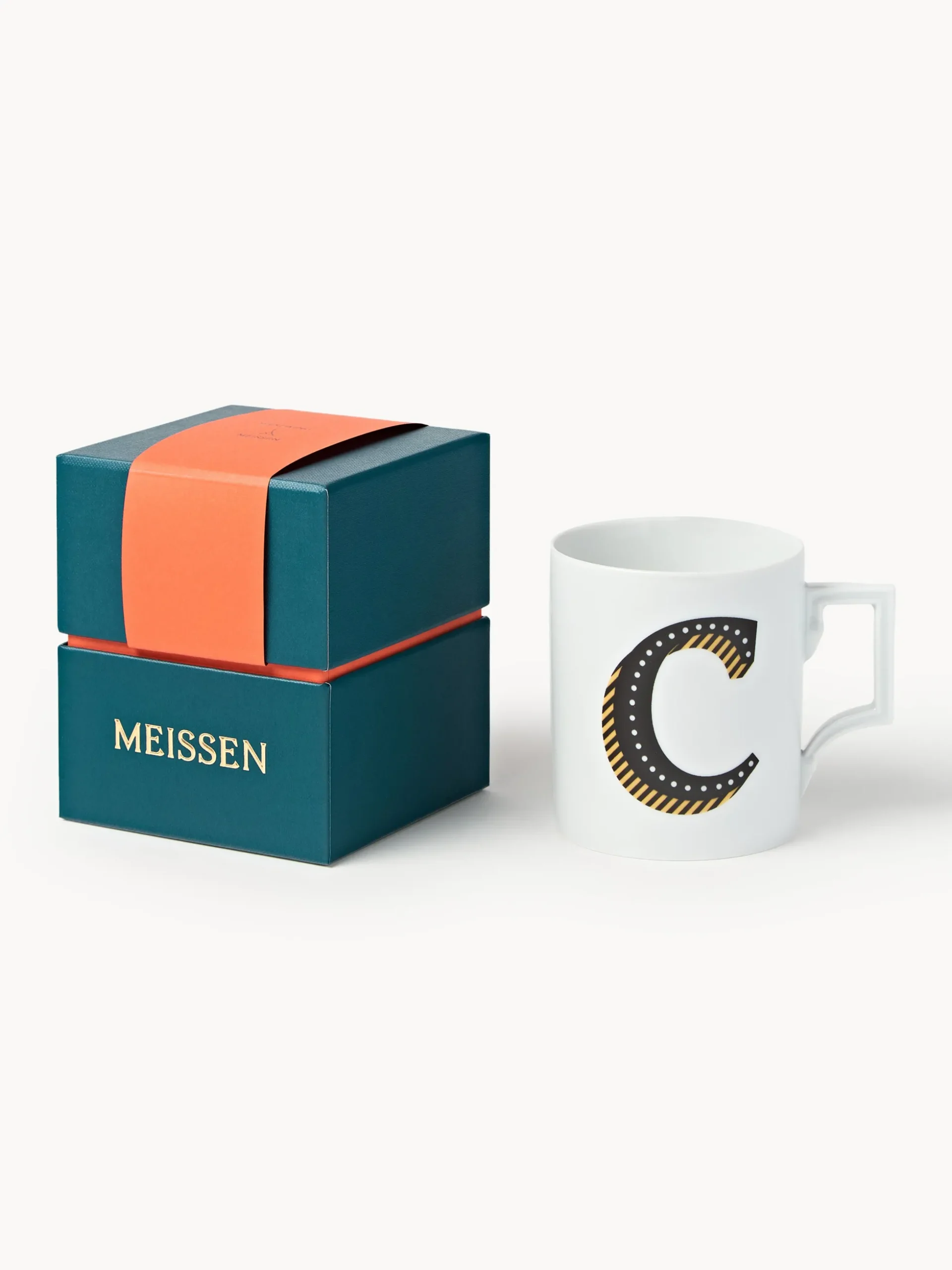 Westwing x MEISSEN, Tazza fatta a mano con motivo decorativo Initials