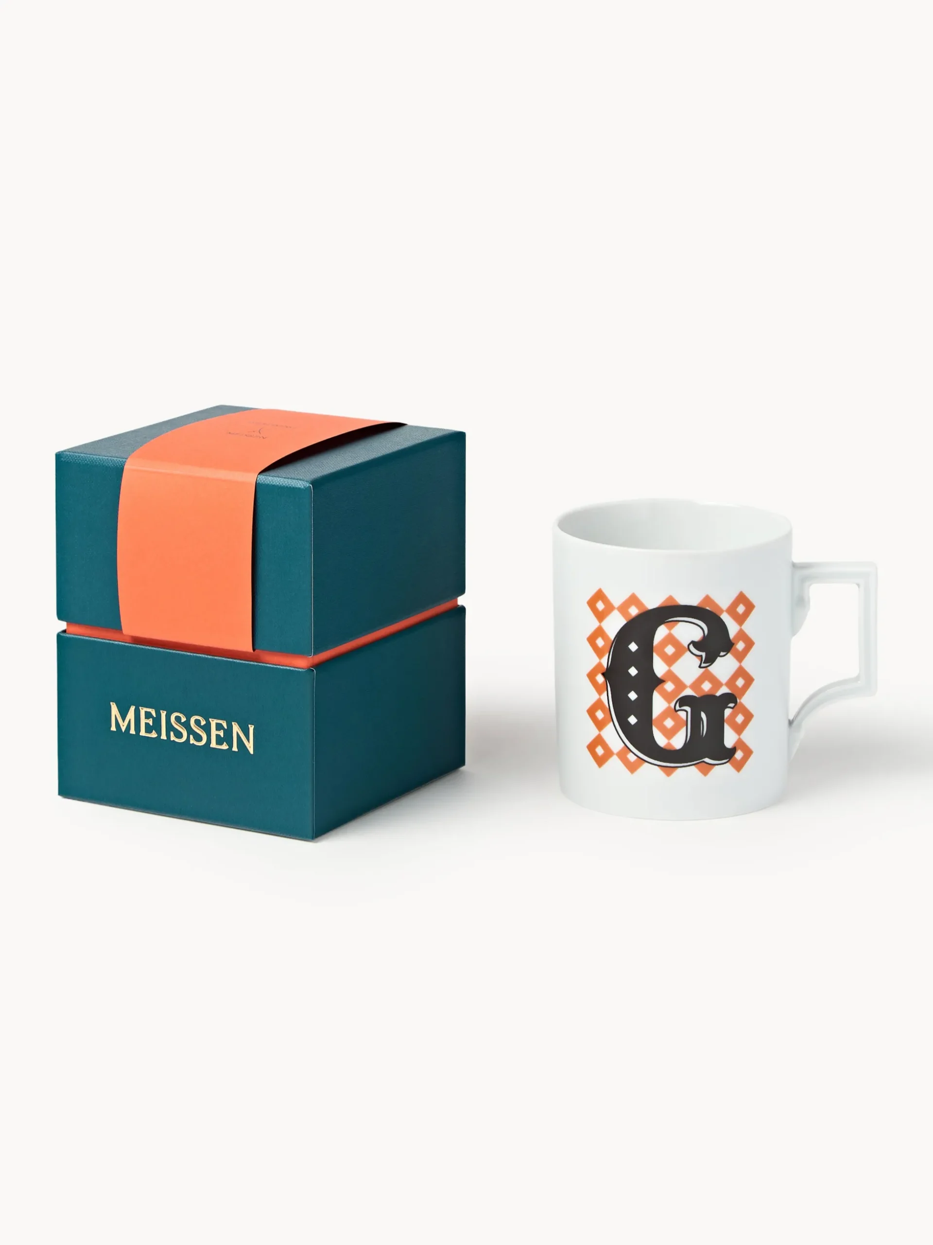 Westwing x MEISSEN, Tazza fatta a mano con motivo decorativo Initials