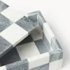 Westwing | Crosby Studios, Portagioie in marmo con coperchio Carreaux