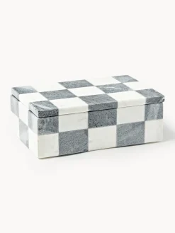 Westwing | Crosby Studios, Portagioie in marmo con coperchio Carreaux