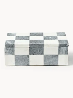 Westwing | Crosby Studios, Portagioie in marmo con coperchio Carreaux