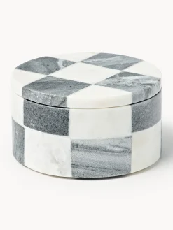 Westwing | Crosby Studios, Portagioie in marmo con coperchio Carreaux