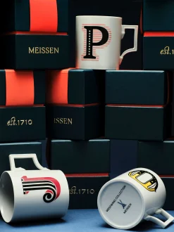 Westwing x MEISSEN, Tazza fatta a mano con motivo decorativo Initials
