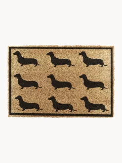 Zerbino in fibra di cocco con cani Dachshund